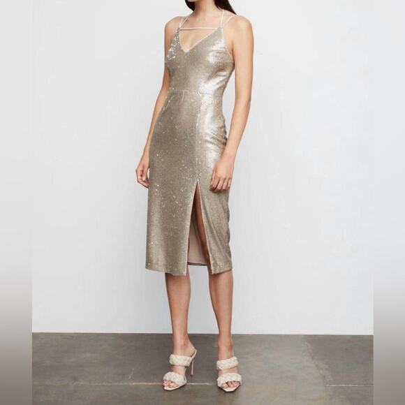 Bailey 44 Jordan Gold Sequin Dress - Picture 1 of 8